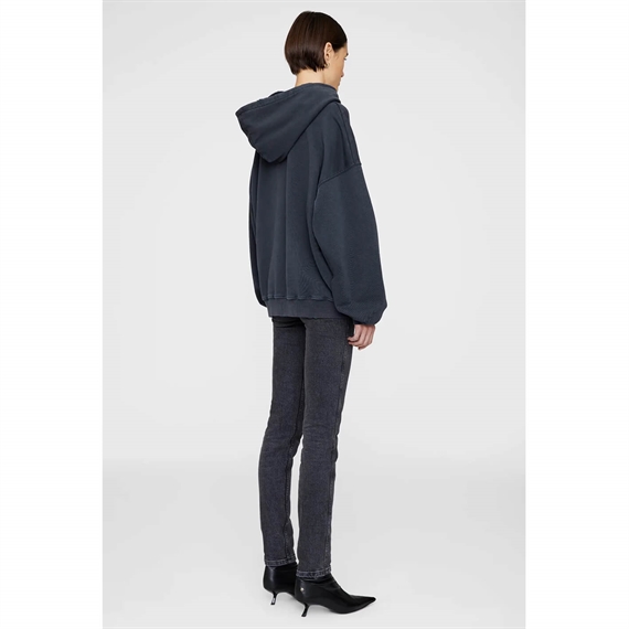 Anine Bing Harvey Sweatshirt, Dark Washed Black